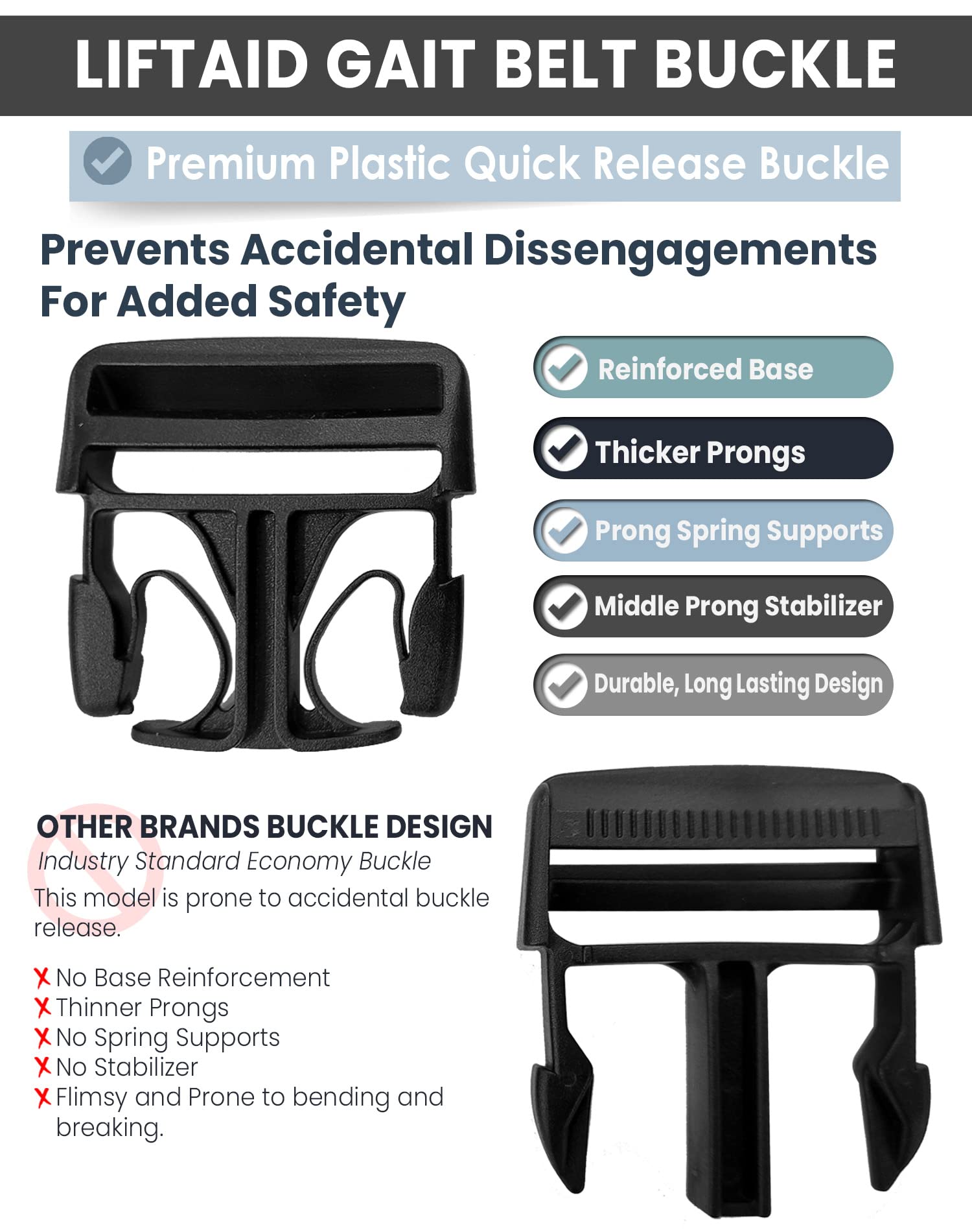 LiftAid presilla elástica mostrando control del exceso de cinturón para seguridad