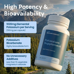 Life Enhancement etiqueta con datos de 1020 mg por toma y pureza visible