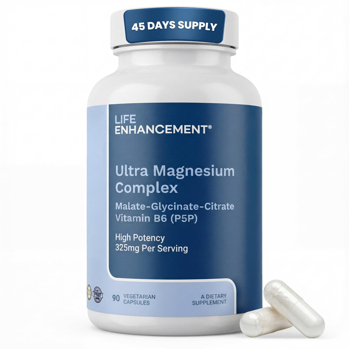 Life Enhancement bote frontal mostrando diseño claro y dosis