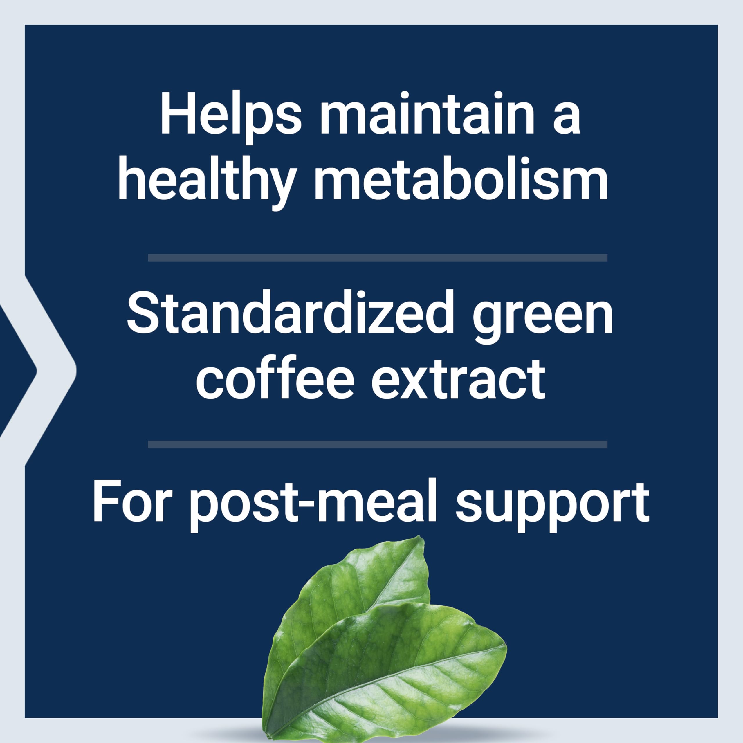 Life Extension etiqueta informativa legible con datos de ácido clorogénico y transparencia