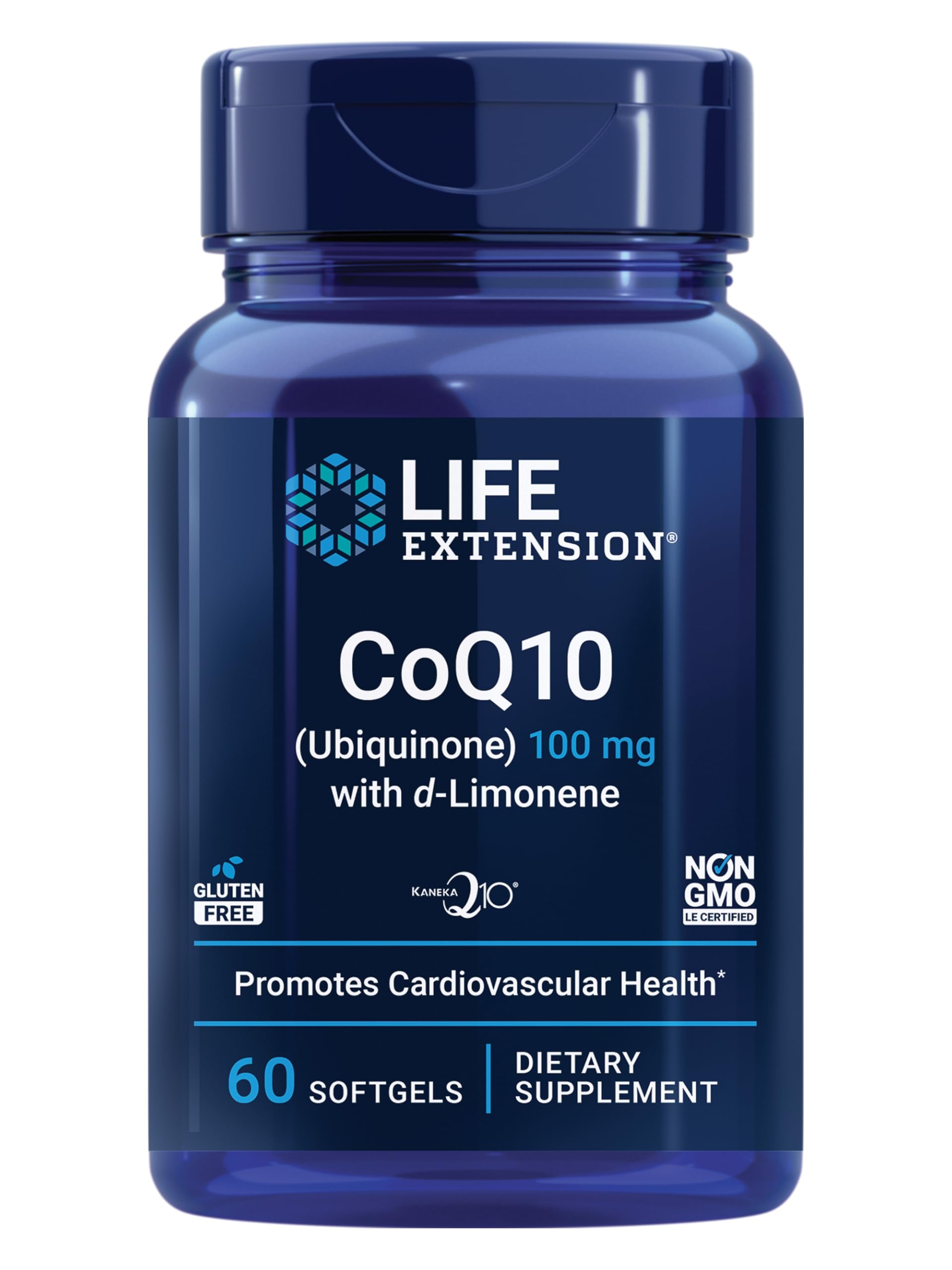 Life Extension empaque frontal mostrando softgels y beneficio de calidad