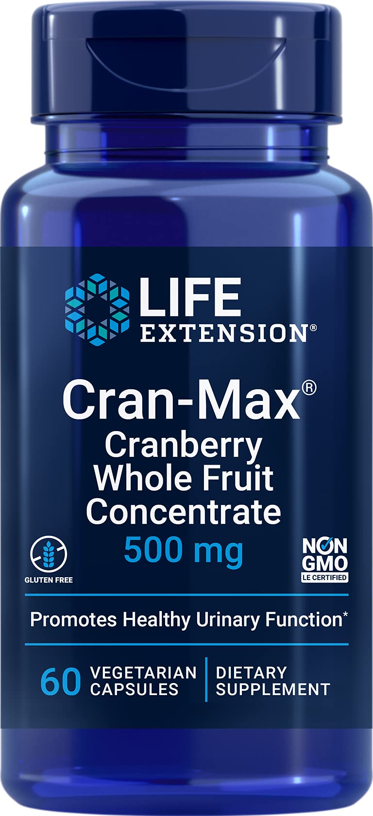 Life Extension Cran-Max frente del envase, presentación clara y segura