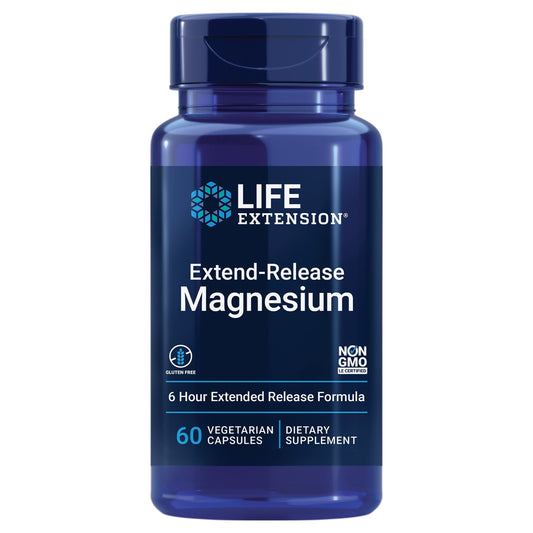 Life Extension envase frontal mostrando cápsulas y beneficios