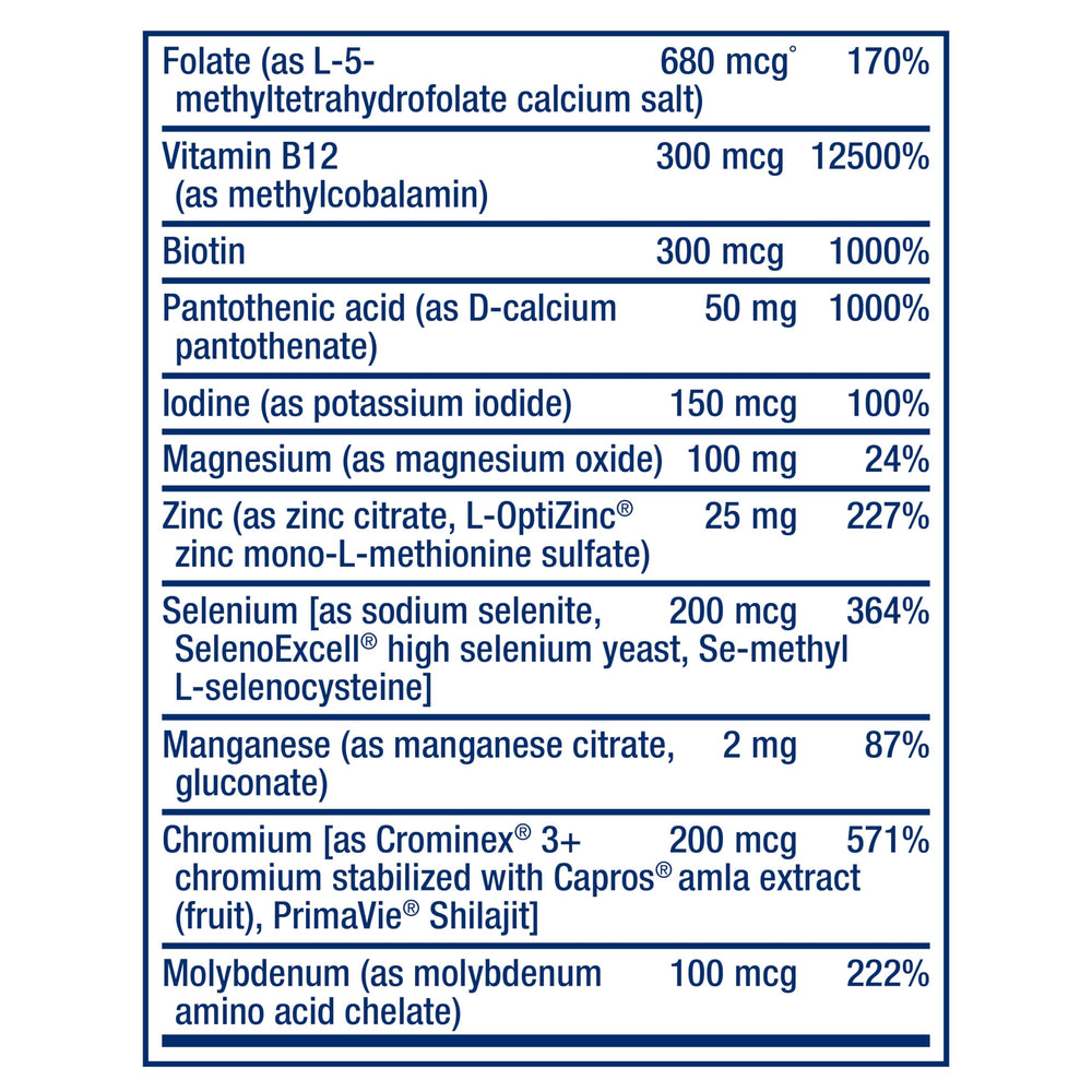 Life Extension etiqueta con lista de ingredientes y calidad garantizada