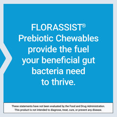 Etiqueta nutricional de FLORASSIST con información de XOS y certificaciones