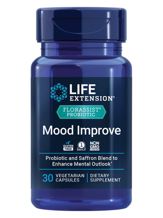 Life Extension: frente del empaque que muestra fórmula para el ánimo