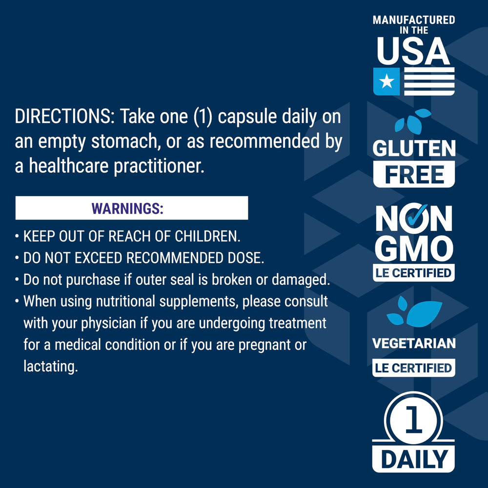 Life Extension frasco en cocina junto a alimentos saludables, integración diaria