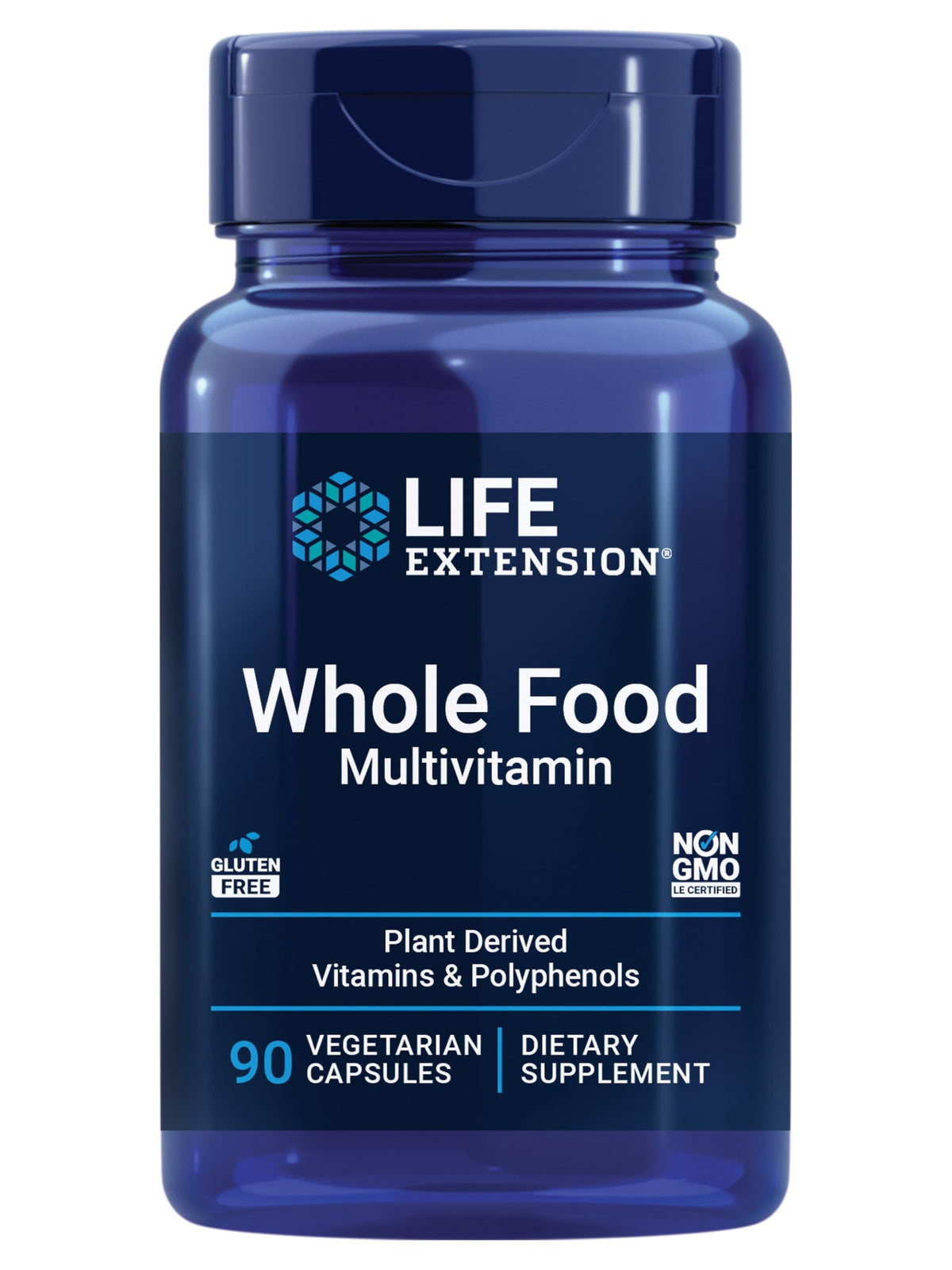 Life Extension frasco delante mostrando diseño y cantidad, confianza de marca