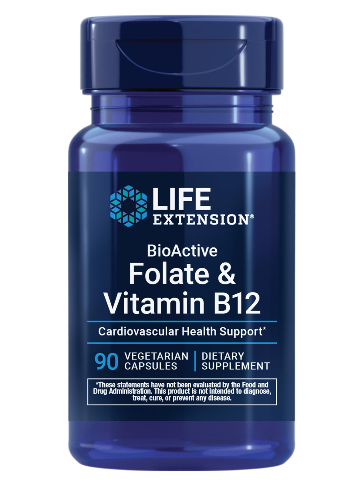 Life Extension frasco delante mostrando la etiqueta y beneficios