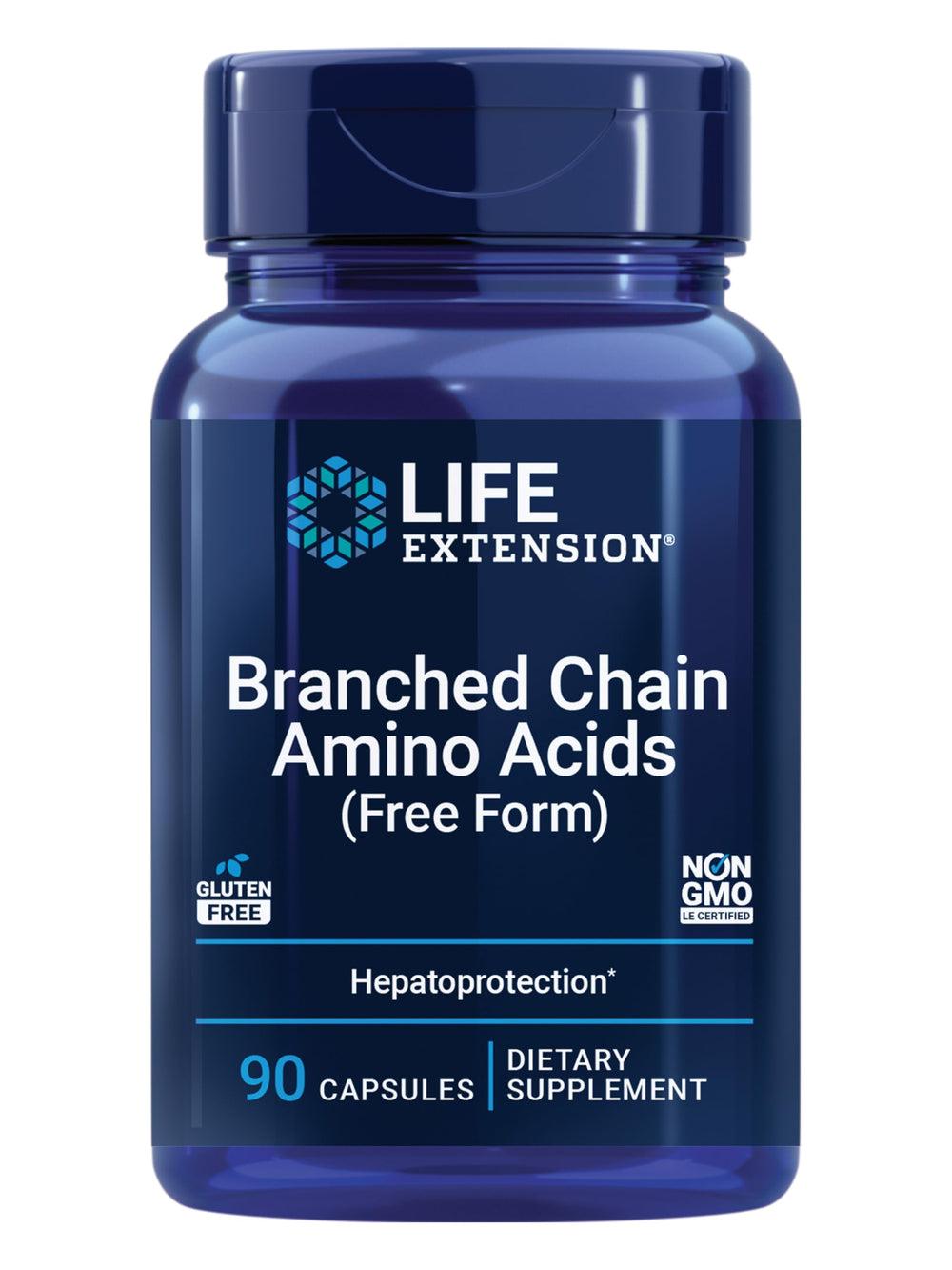 Life Extension frasco delantero mostrando etiqueta y beneficios