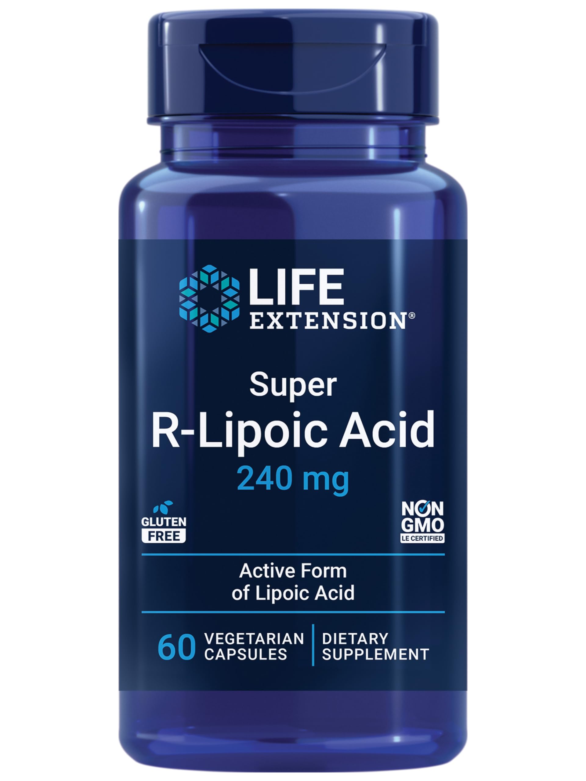 Life Extension frasco frente mostrando etiqueta y dosis - confianza