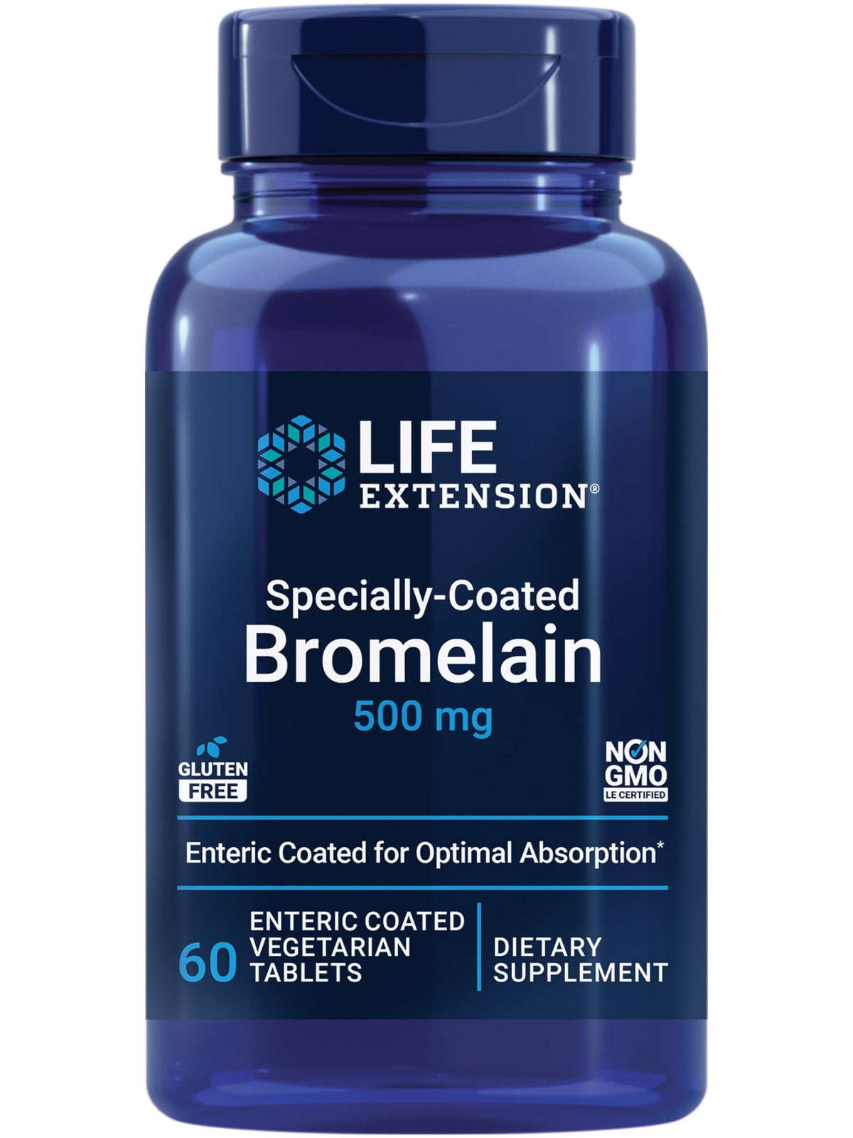 Life Extension frasco frontal mostrando envase y cantidad, claridad y confianza