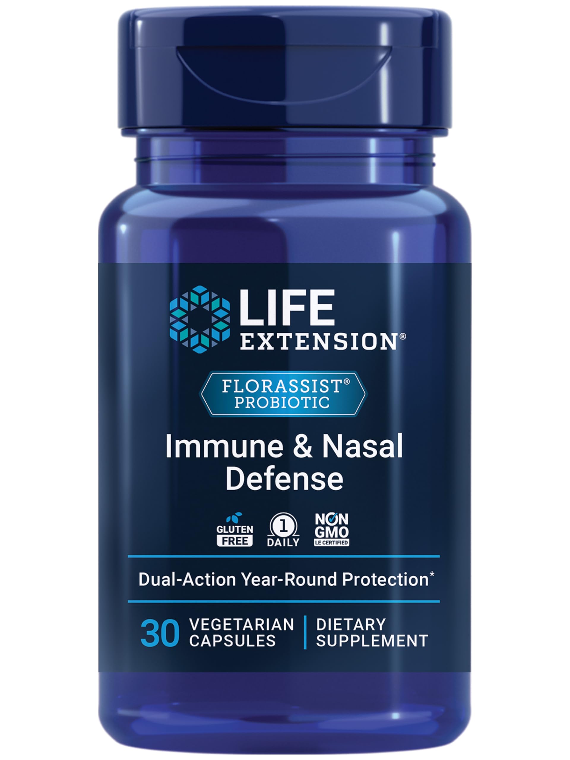 Life Extension frasco frontal mostrando etiqueta y beneficios