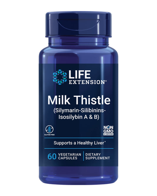 Life Extension frasco vista frontal mostrando etiquetas y beneficio de apoyo hepático