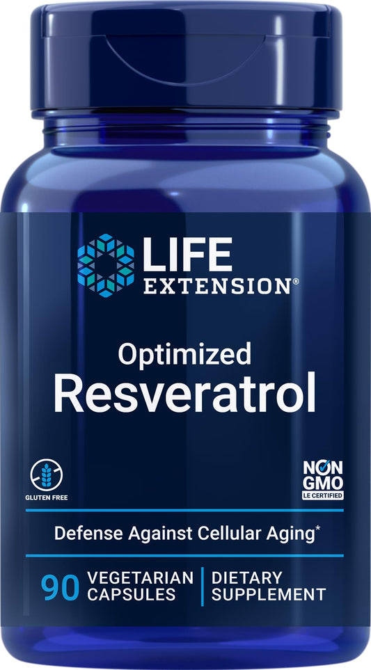 Life Extension frasco frontal mostrando etiqueta y cantidad, claridad de información