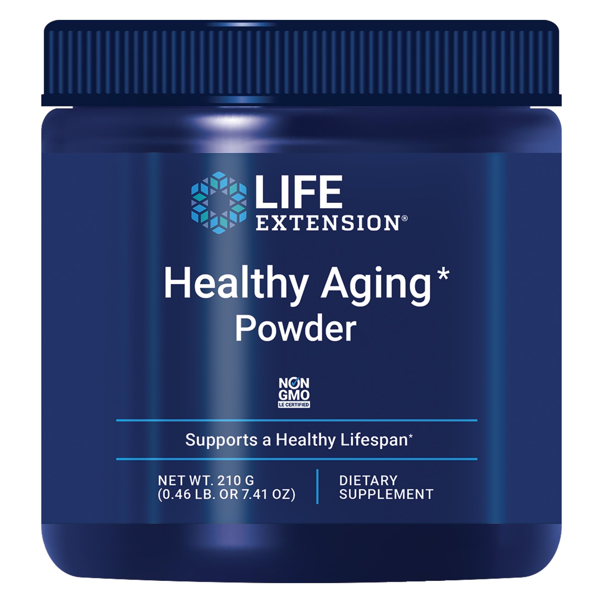 Life Extension frente del empaque mostrando 30 porciones y beneficios visibles