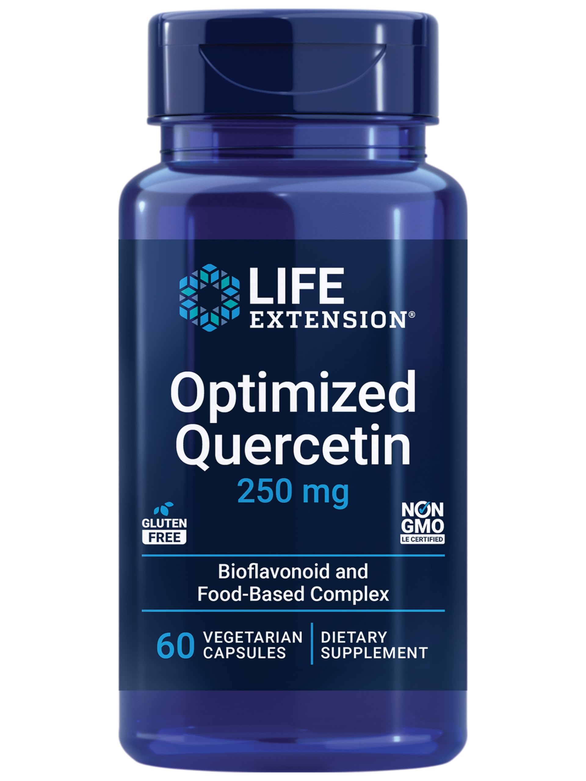 Life Extension envase frontal Optimized Quercetin mostrando diseño y dosis