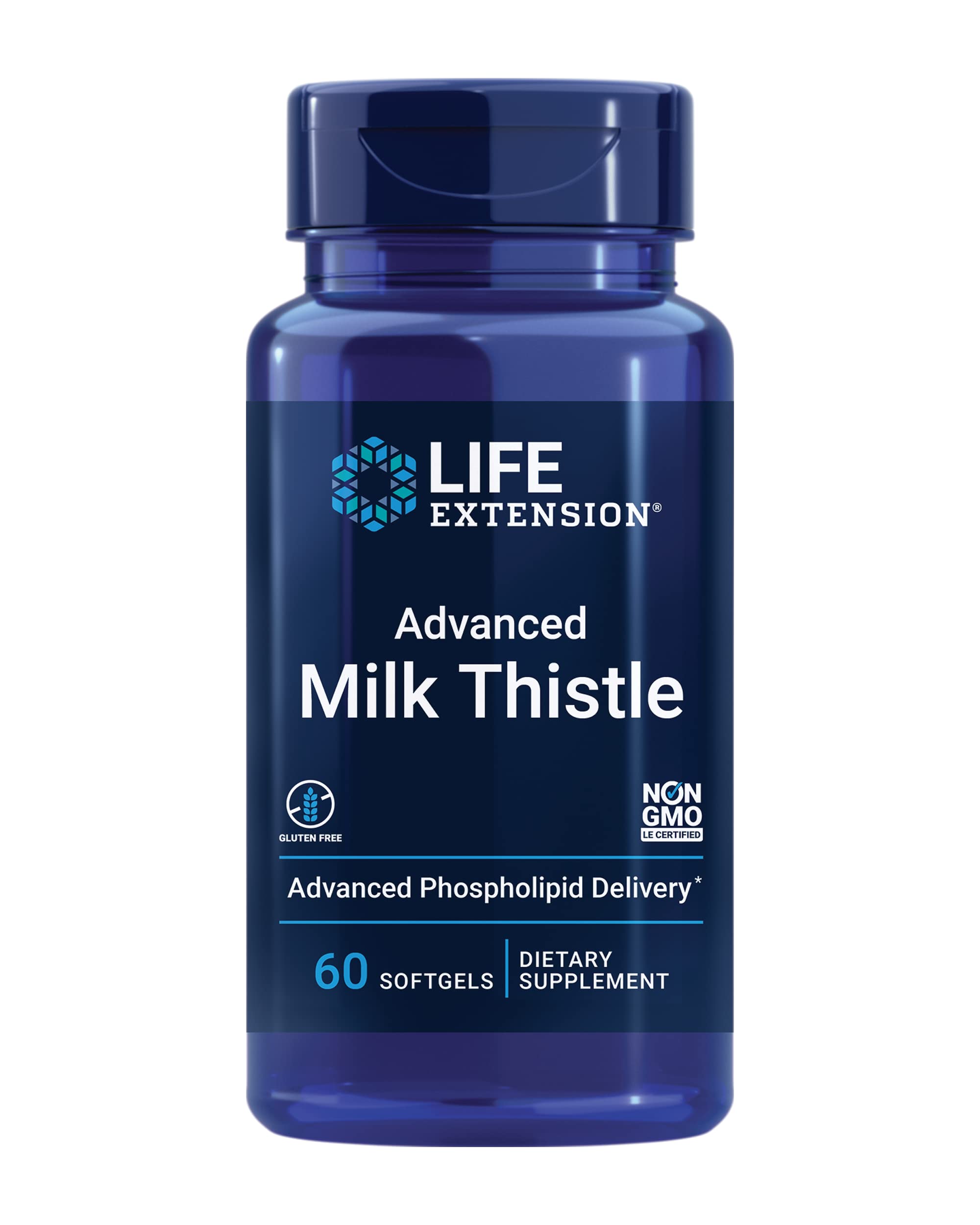 Life Extension frente del envase mostrando 60 cápsulas y beneficio de absorción mejorada