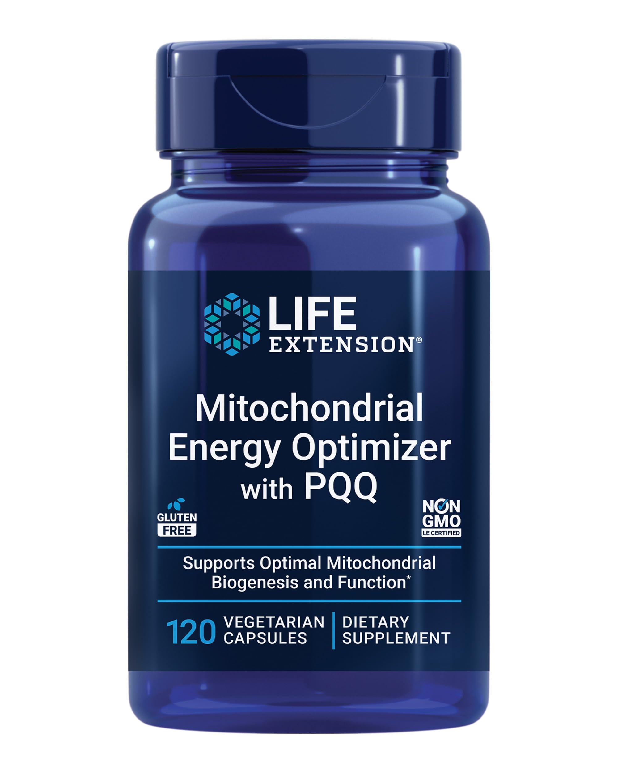 Life Extension empaque frontal del producto mostrando cápsulas y marca, que inspira confianza