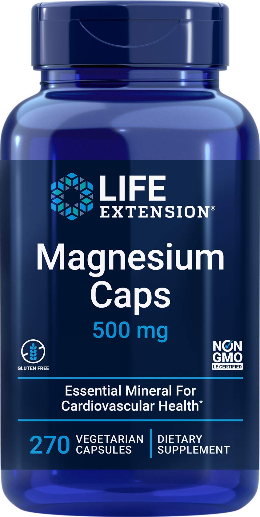 Life Extension envase frontal 270 cápsulas mostrando tamaño y marca