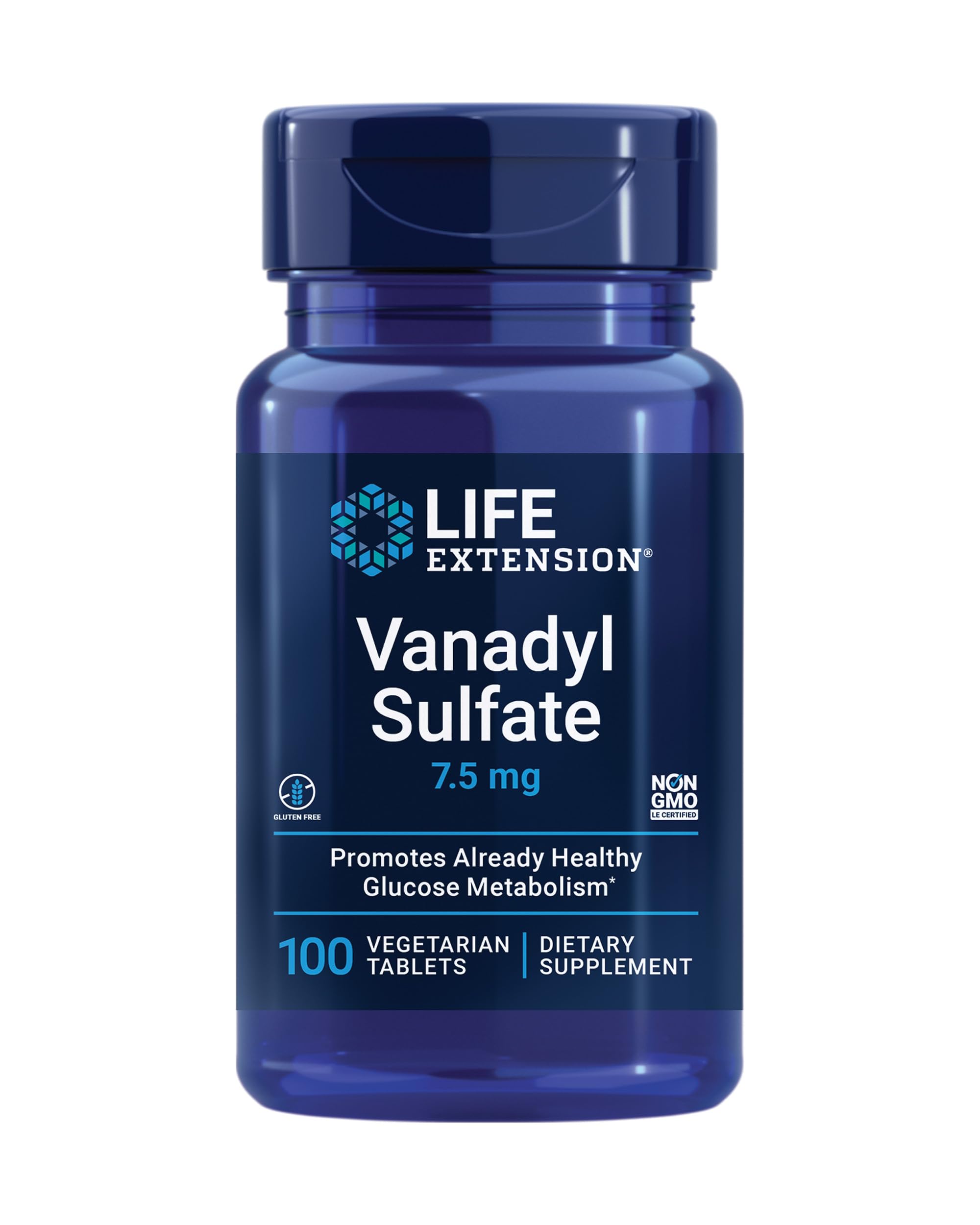 Life Extension envase frontal de Vanadyl Sulfate, confianza y calidad