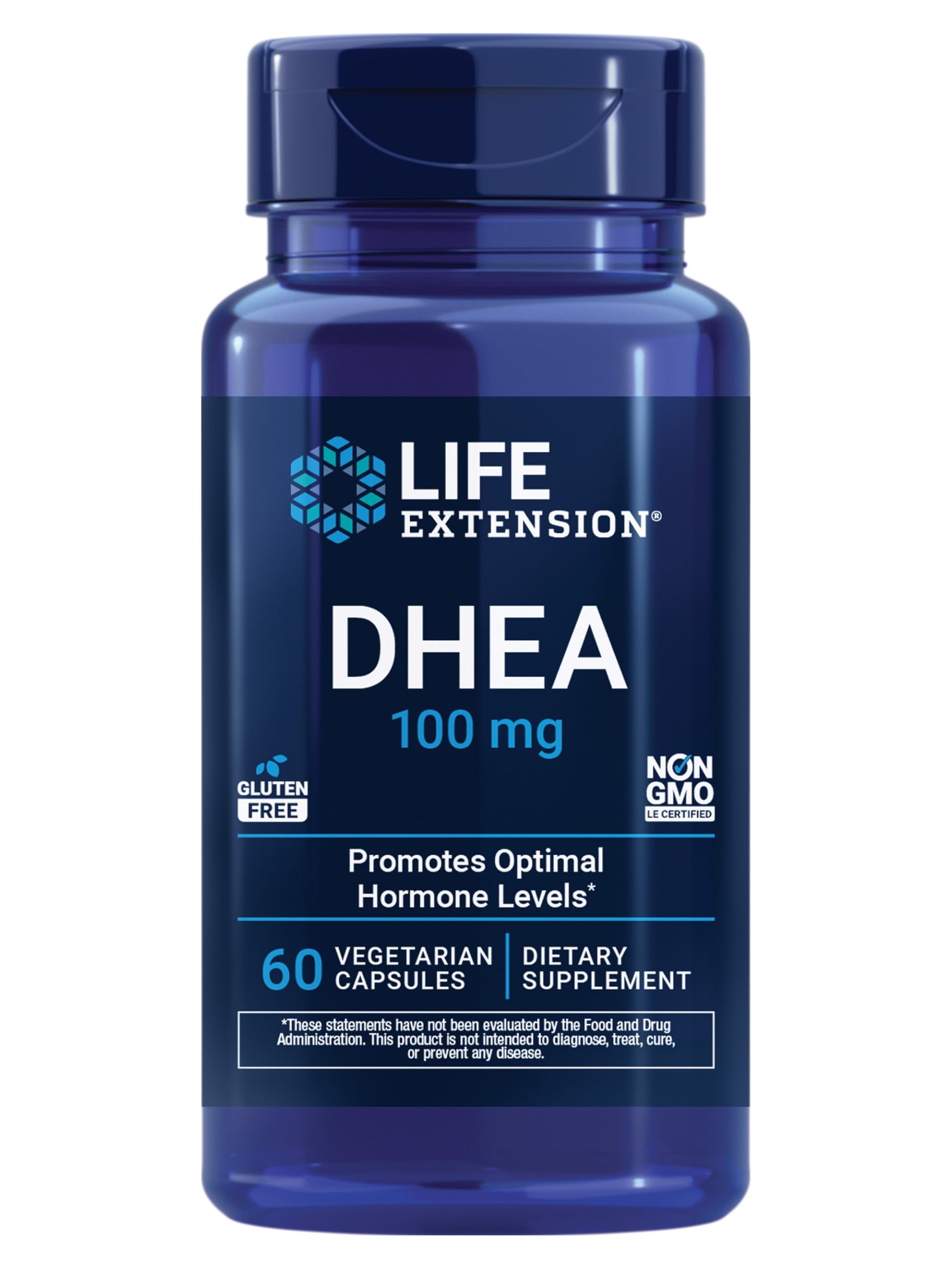 Life Extension envase frontal mostrando etiqueta y dosis para suplementación