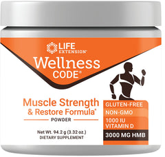 Life Extension envase frontal mostrando el producto y beneficio de apoyo muscular