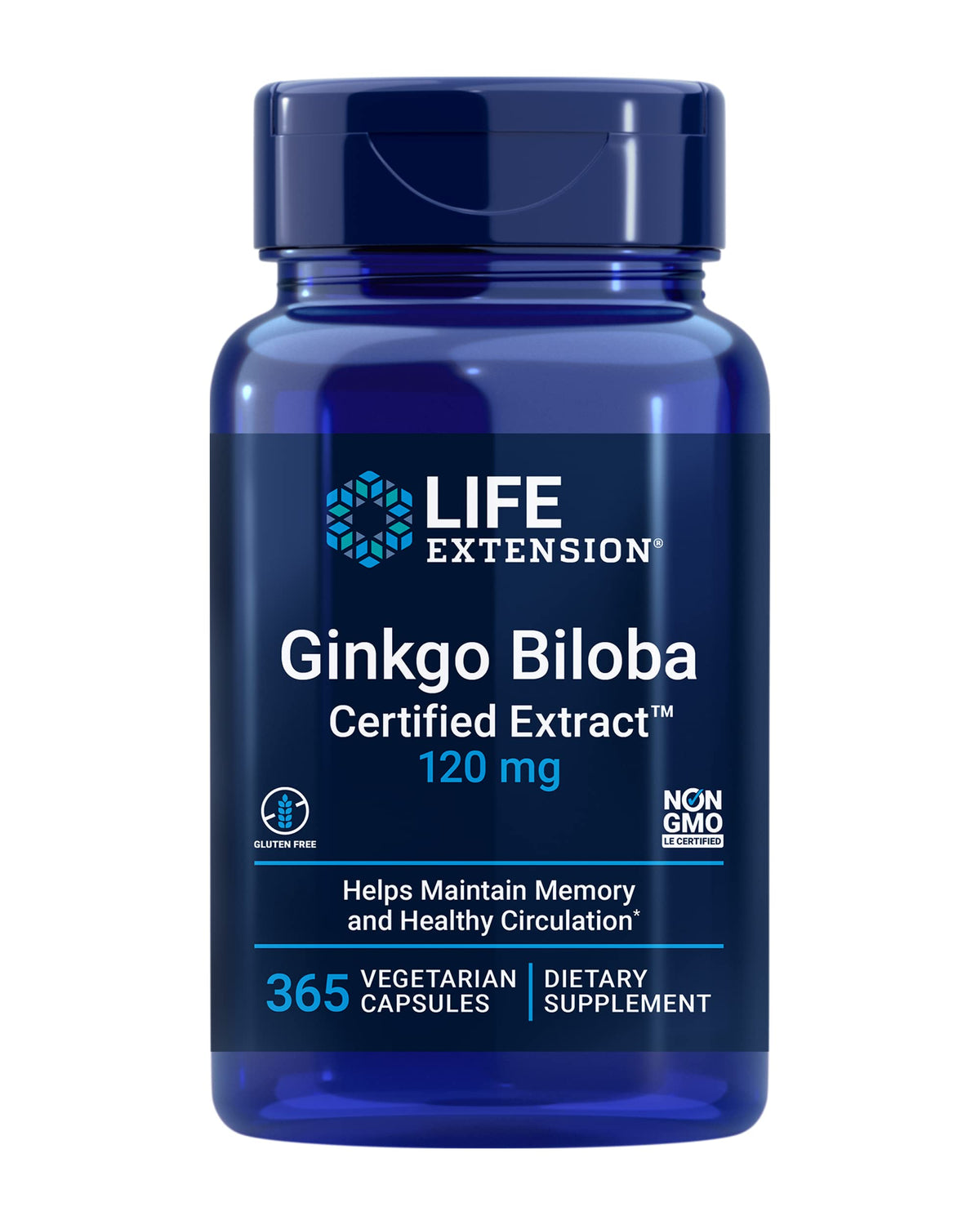 Life Extension envase frontal mostrando 365 cápsulas y beneficio de suministro anual