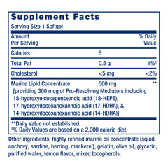 Life Extension etiqueta posterior con ingredientes y análisis de lote