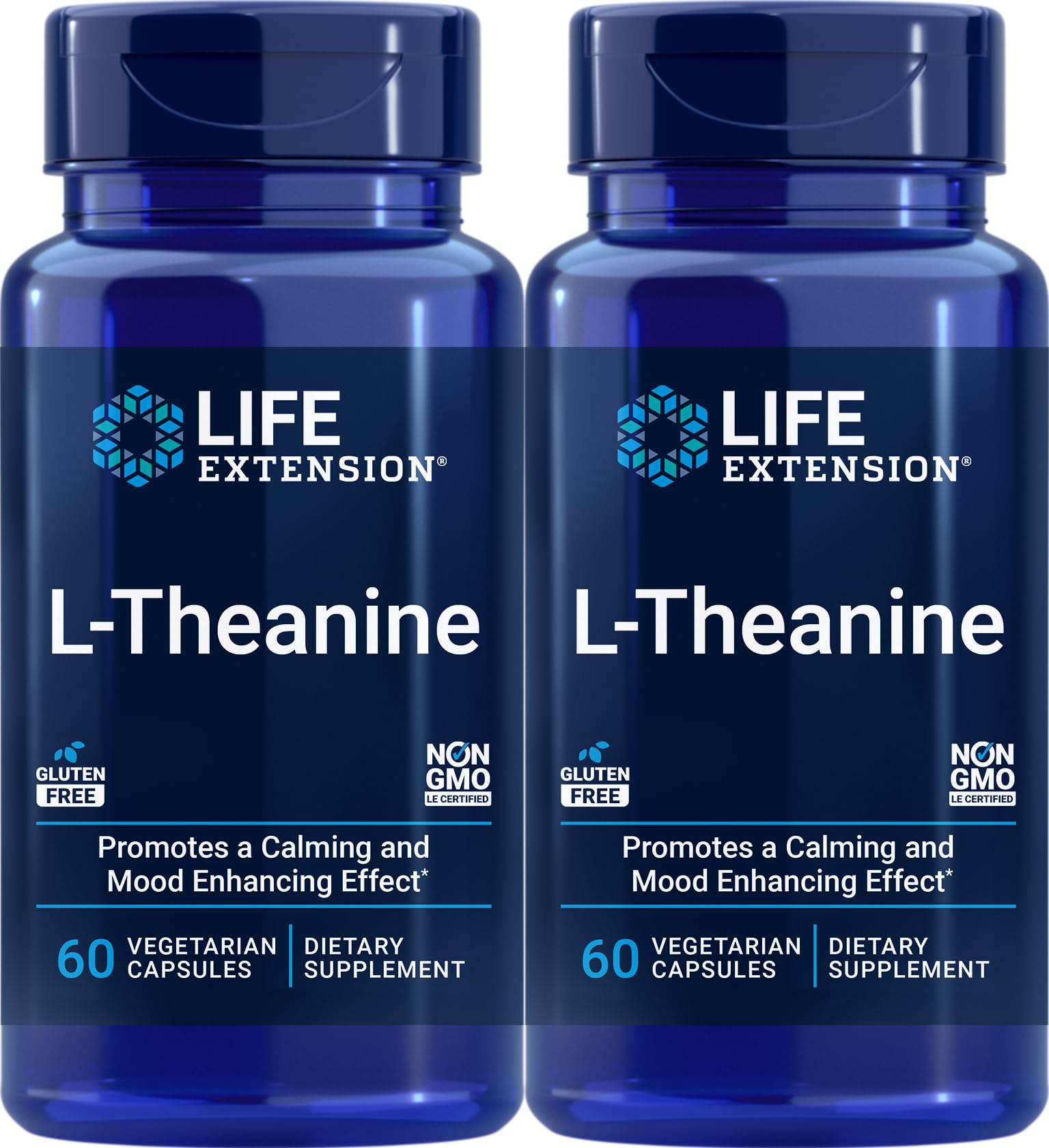 Life Extension envase frontal mostrando etiqueta clara y beneficio relajación