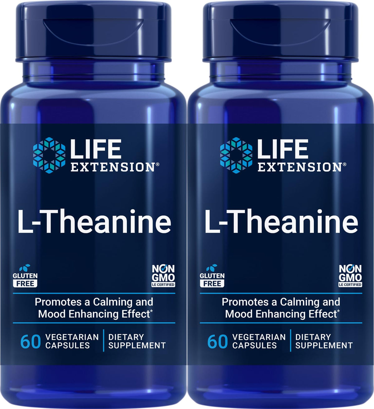 Life Extension envase frontal mostrando etiqueta clara y beneficio relajación