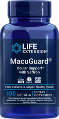 Life Extension frasco frontal mostrando 100 cápsulas para soporte ocular