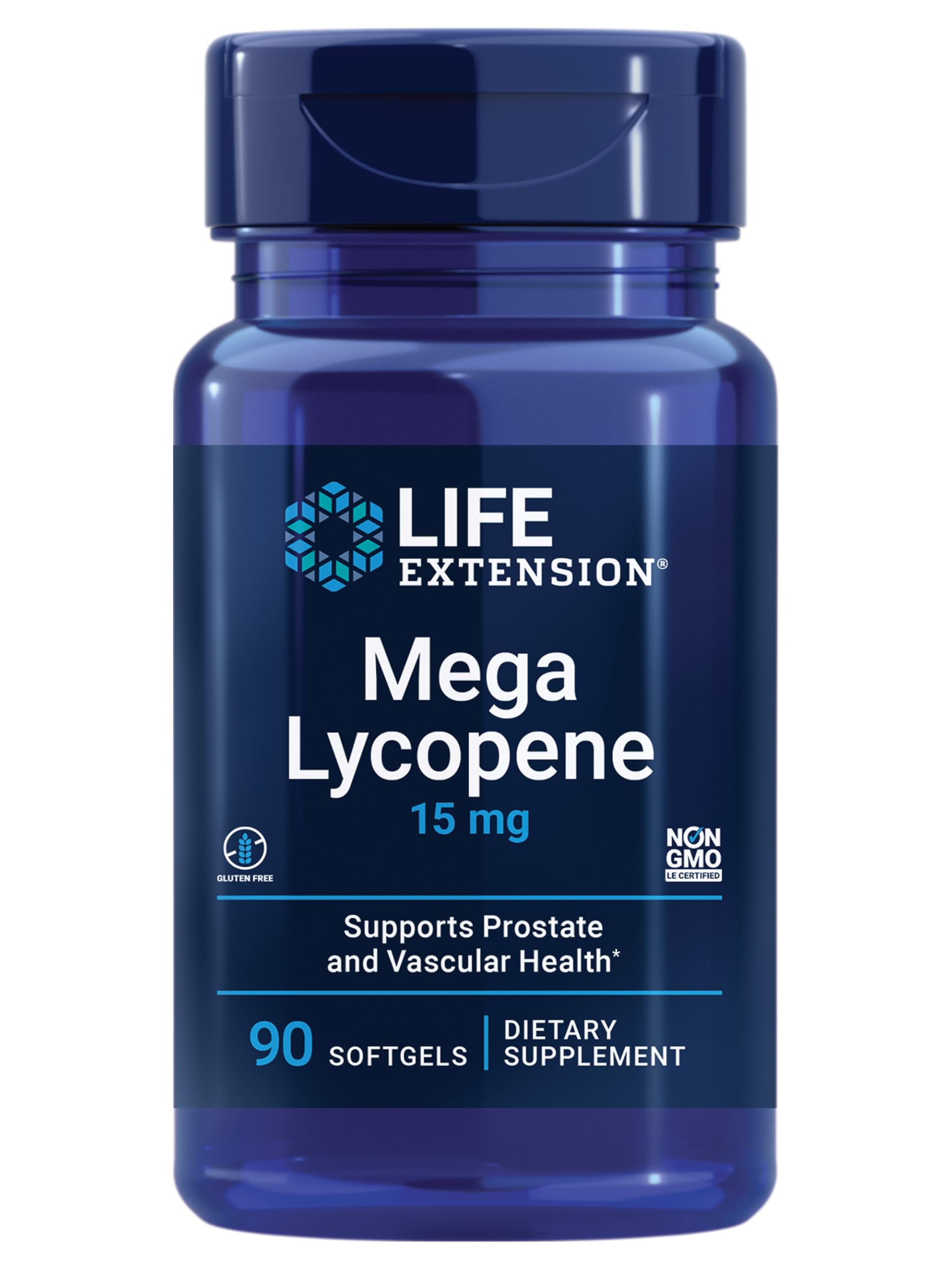 Life Extension frasco frontal mostrando 90 cápsulas y etiqueta clara