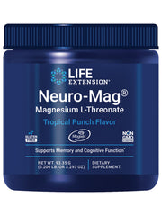 Life Extension envase frontal con magnesio L-treonato, beneficio memoria