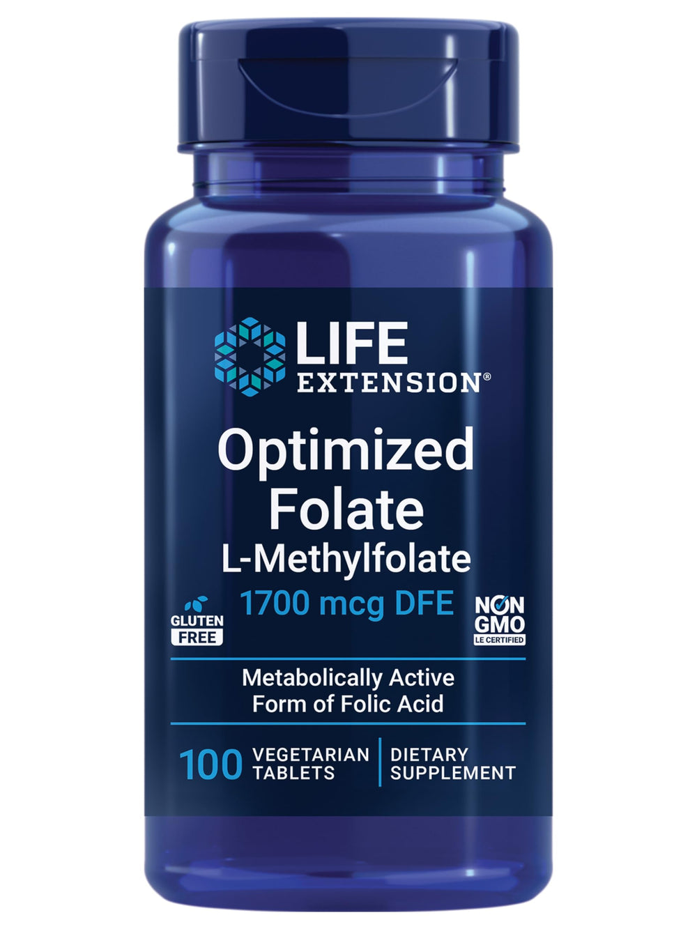 Life Extension frasco frontal mostrando etiqueta y beneficios para el corazón