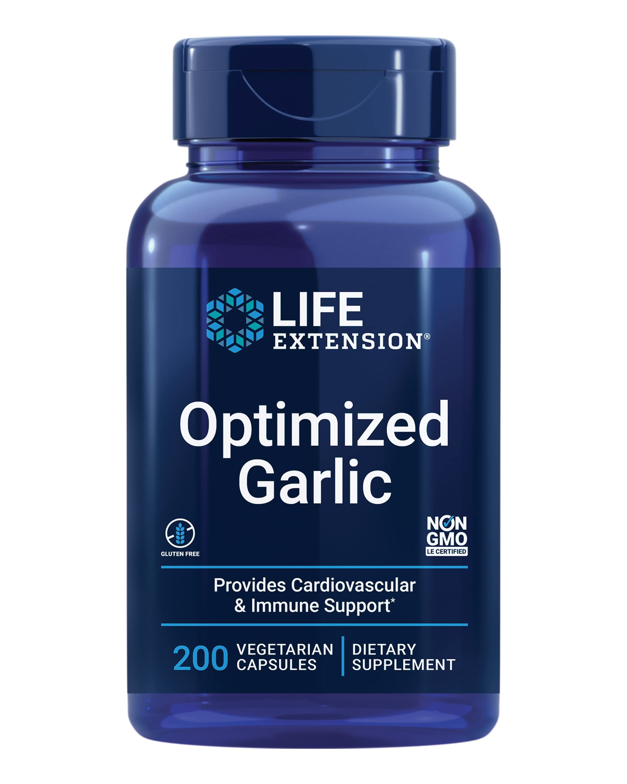 Life Extension botella frontal mostrando 200 cápsulas y etiqueta