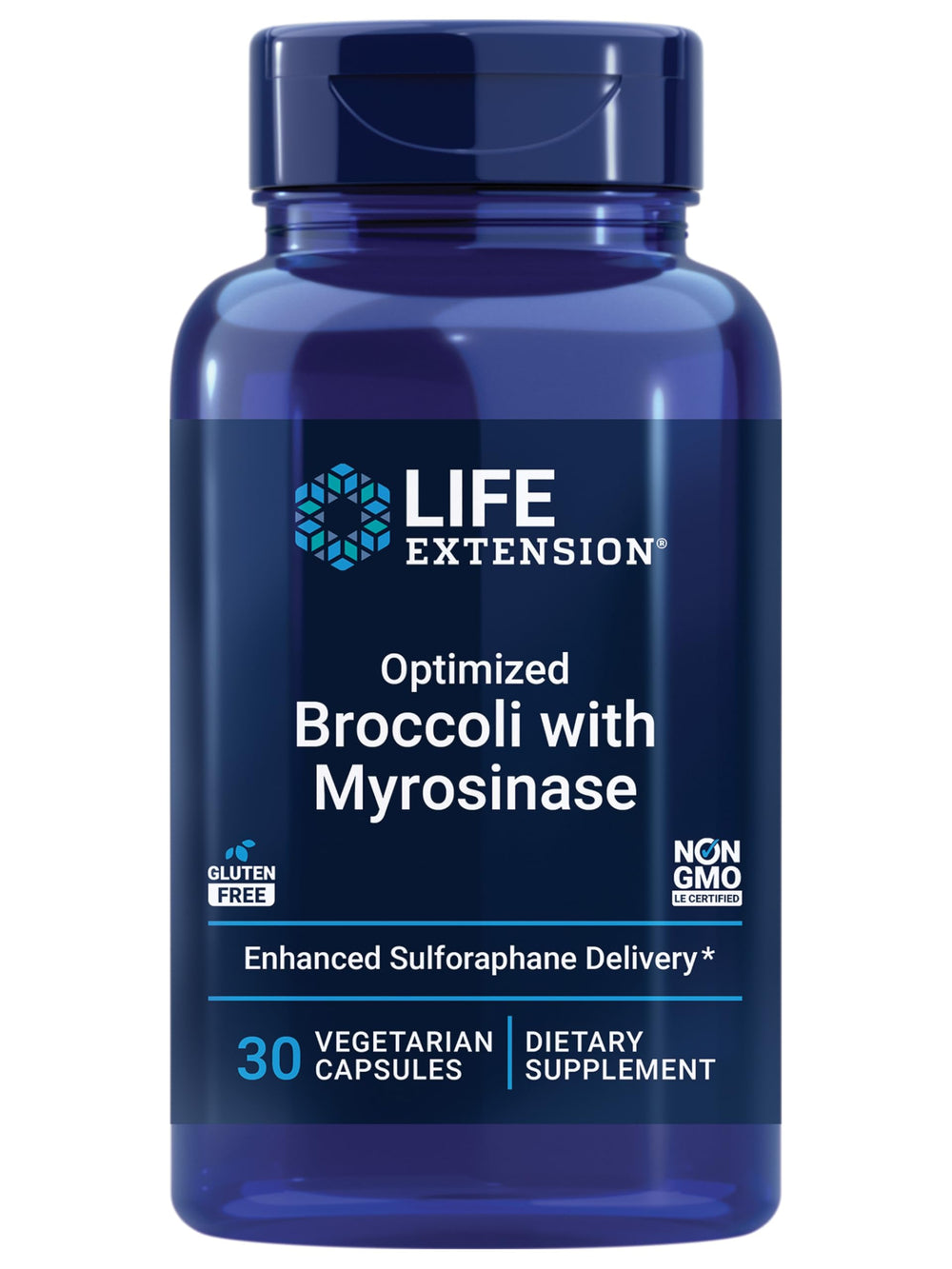 Life Extension frasco frontal mostrando etiqueta y beneficios claros