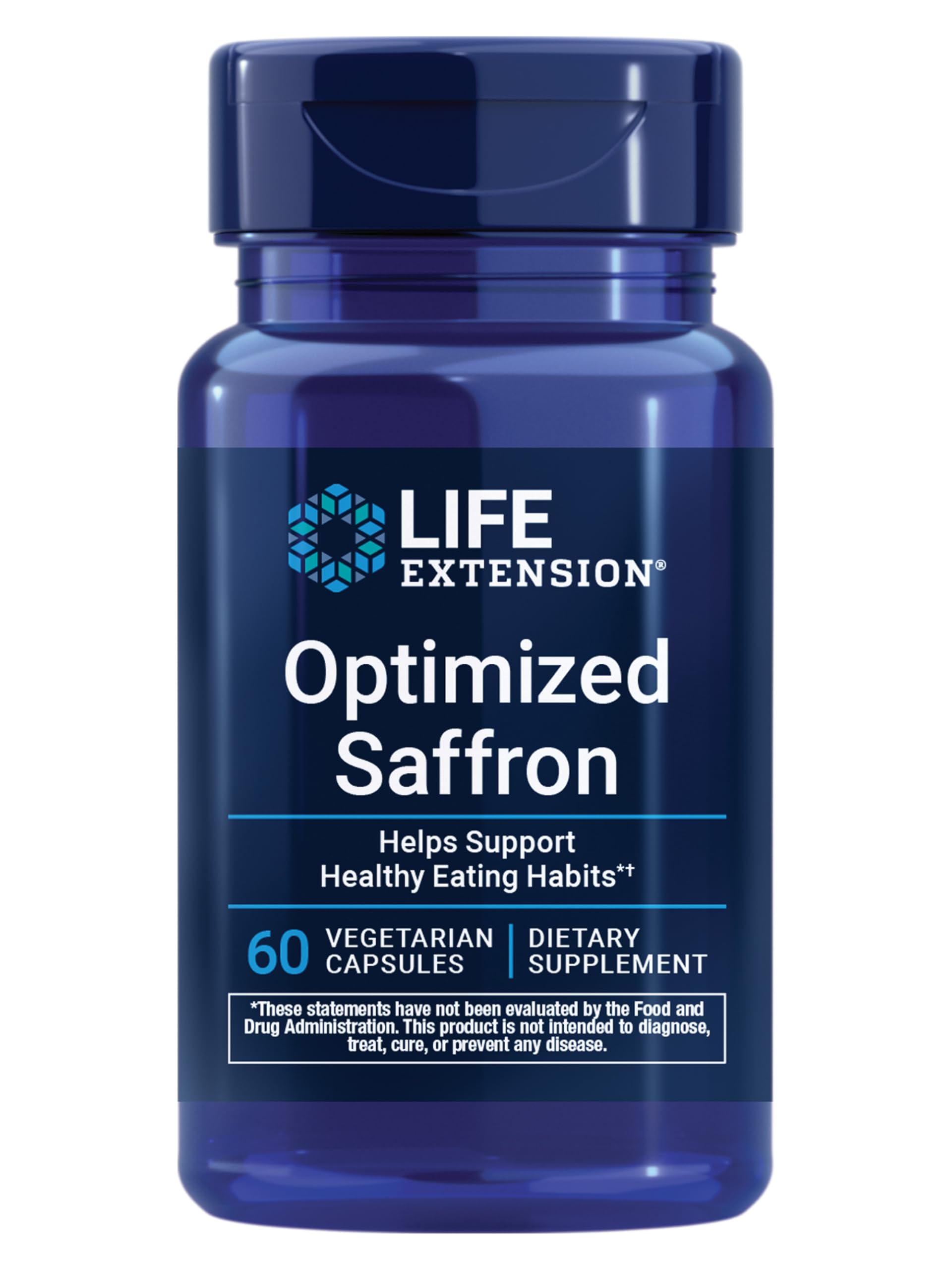 Life Extension frasco frontal mostrando 60 cápsulas y diseño claro