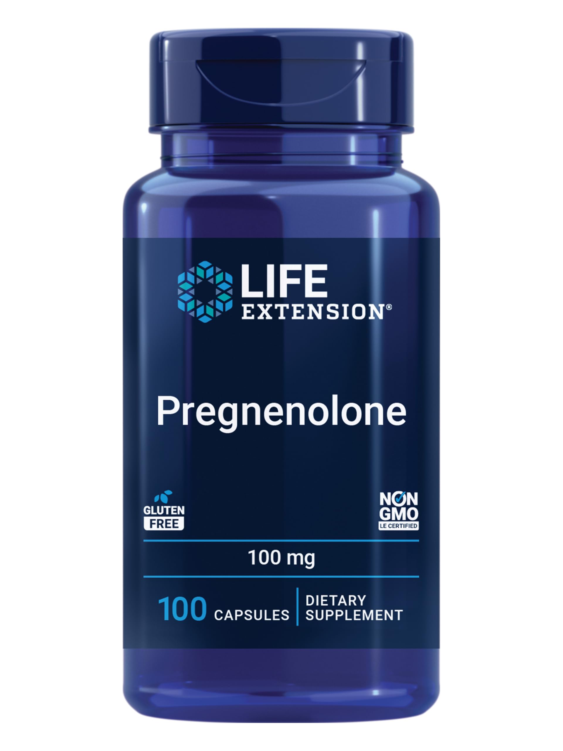 Life Extension frente del producto mostrando etiqueta y beneficio de apoyo hormonal