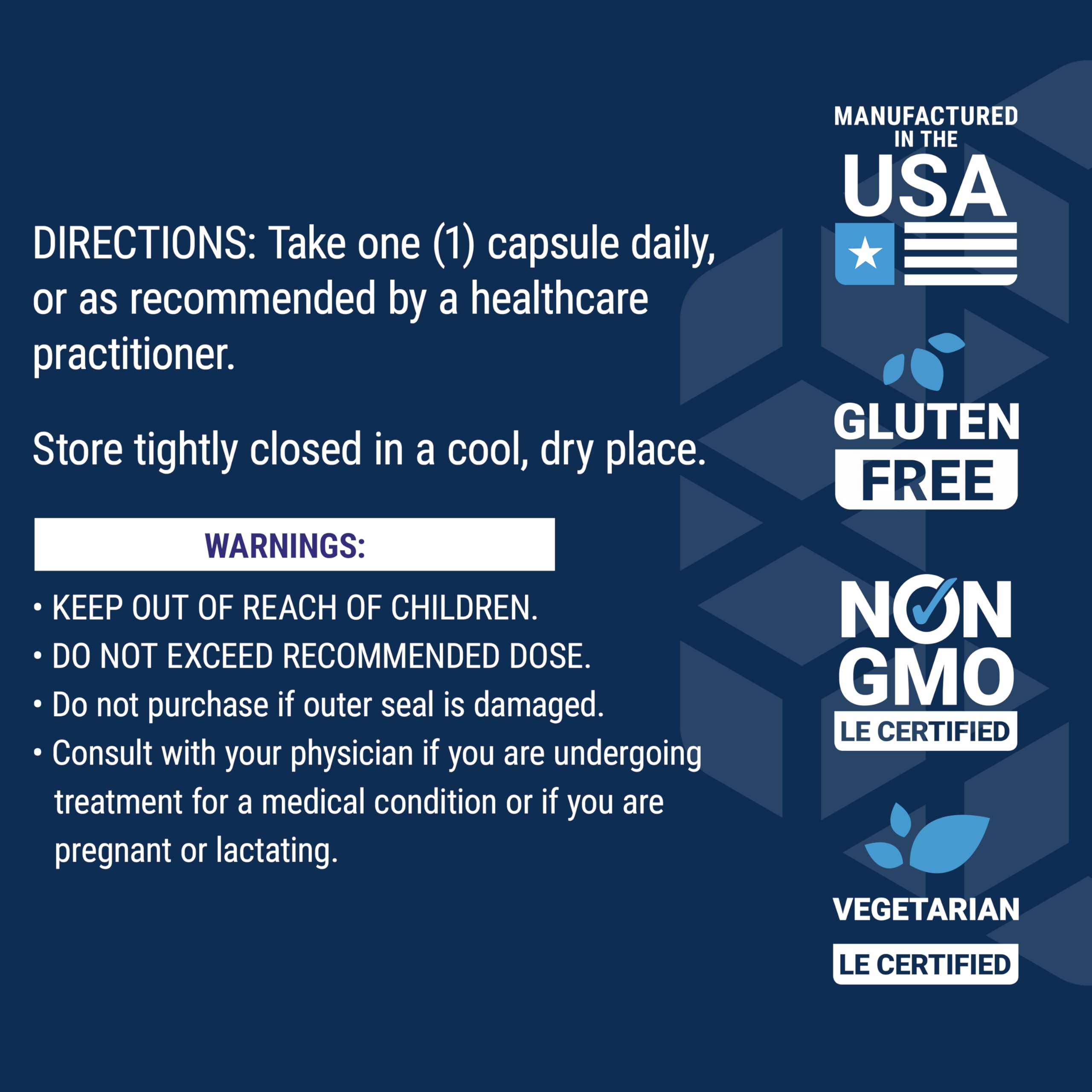 Life Extension caja abierta con 60 cápsulas visible para duración