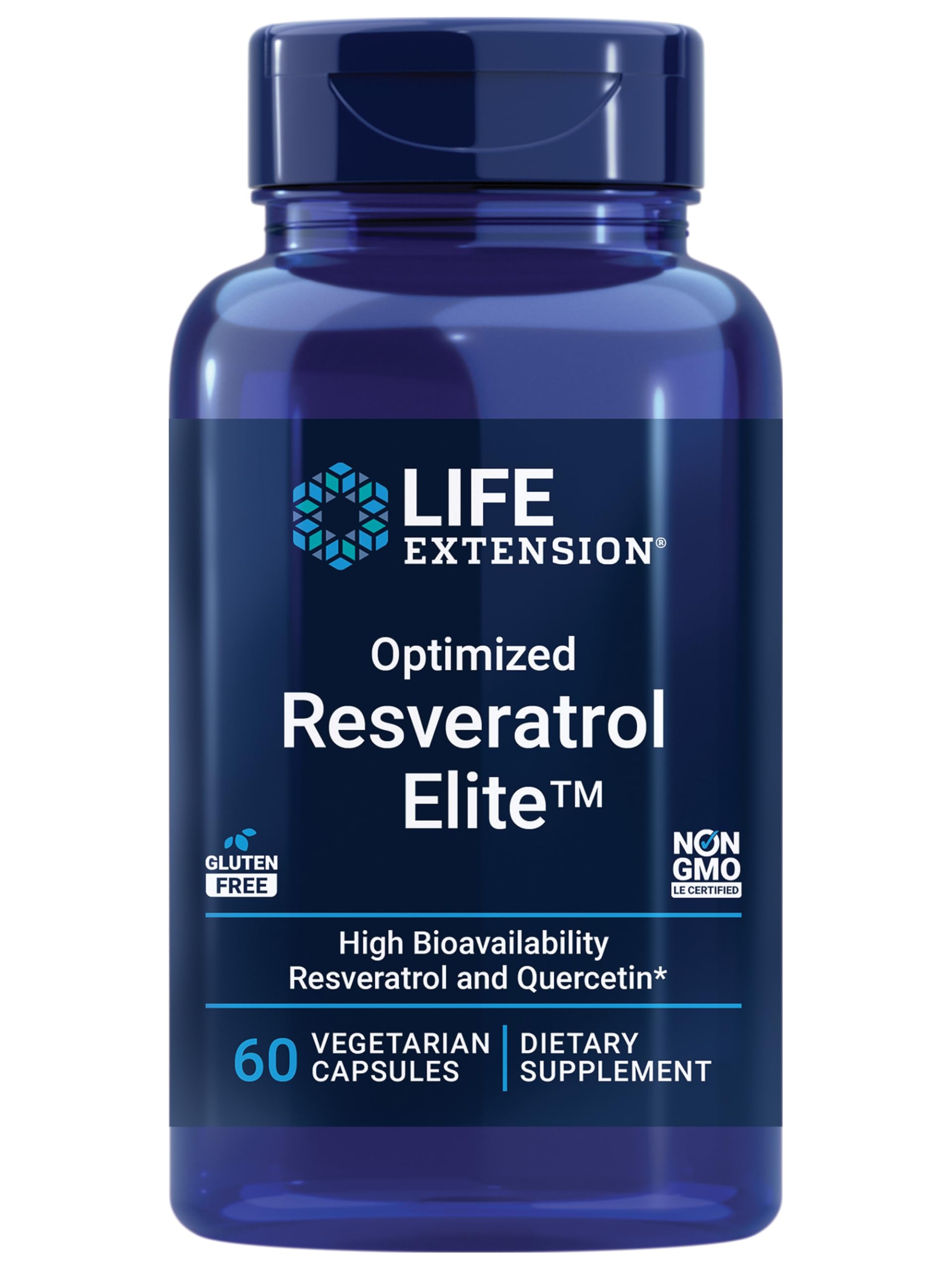 Life Extension frasco frontal mostrando etiqueta y beneficios
