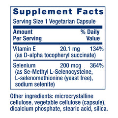 Life Extension etiqueta con ingredientes y certificados para mayor confianza