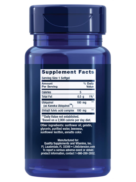 Life Extension Super Ubiquinol CoQ10, tapa de la botella, mejor absorción para más vitalidad