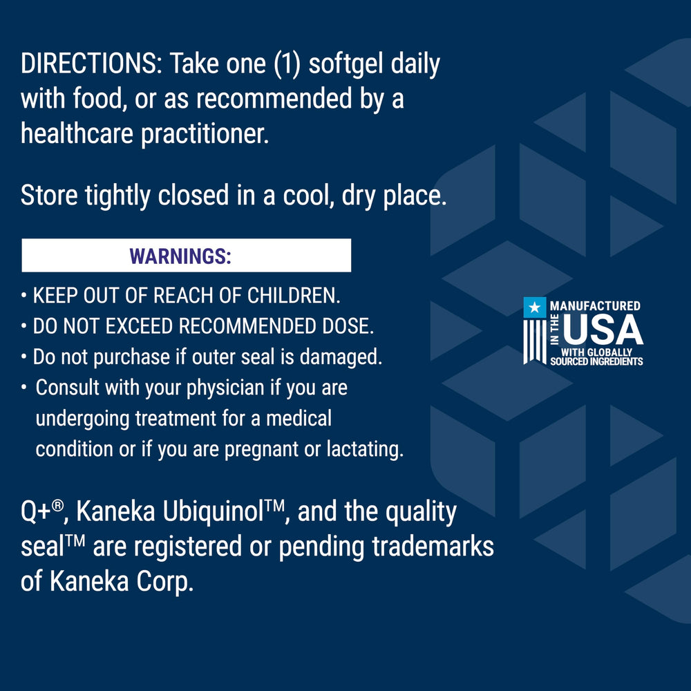 Etiqueta nutricional de Life Extension Super Ubiquinol mostrando dosis de 200 mg