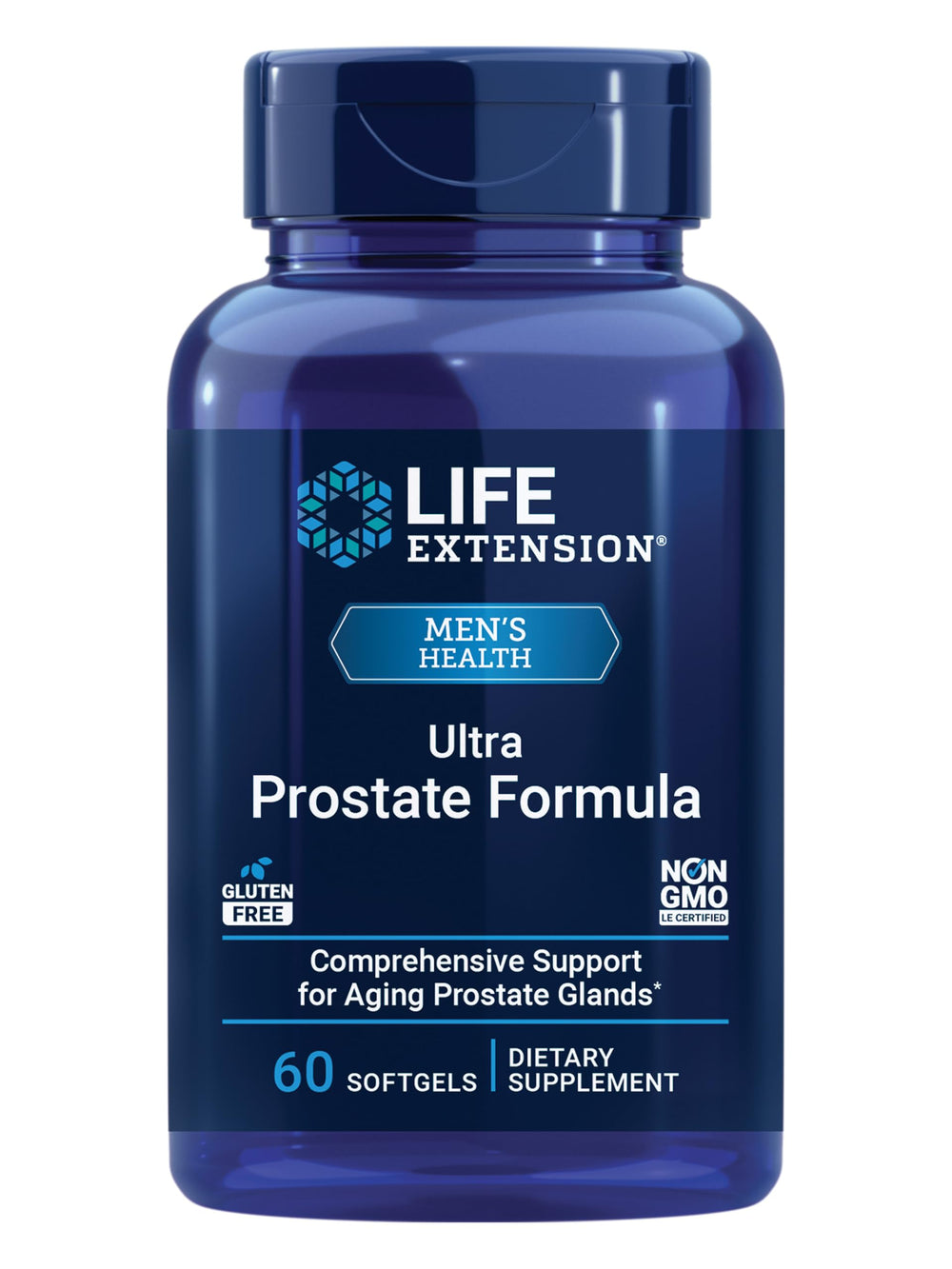 Life Extension frontal del envase mostrando 60 cápsulas y marca para confianza