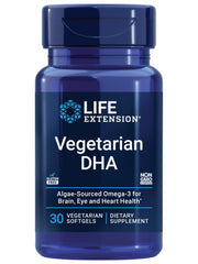 Life Extension envase frontal de Vegetarian DHA, complemento vegano confiable
