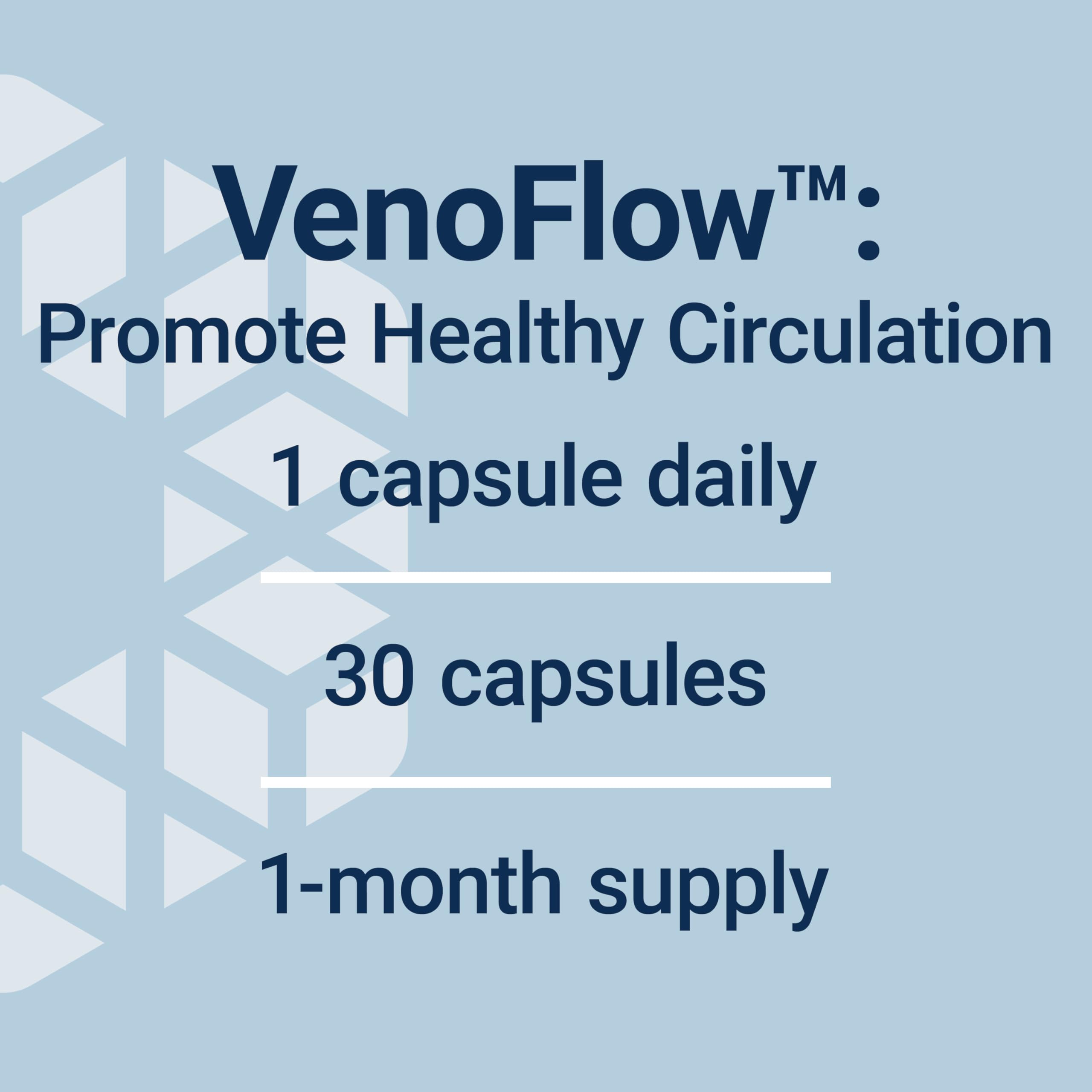 Envase VenoFlow Life Extension en mano para comparar escala y dosificación simple