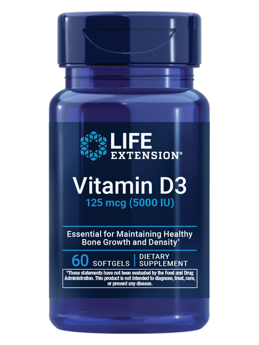 Life Extension botella frontal mostrando etiqueta y beneficio óseo