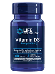 Life Extension botella frontal mostrando etiqueta y beneficio óseo