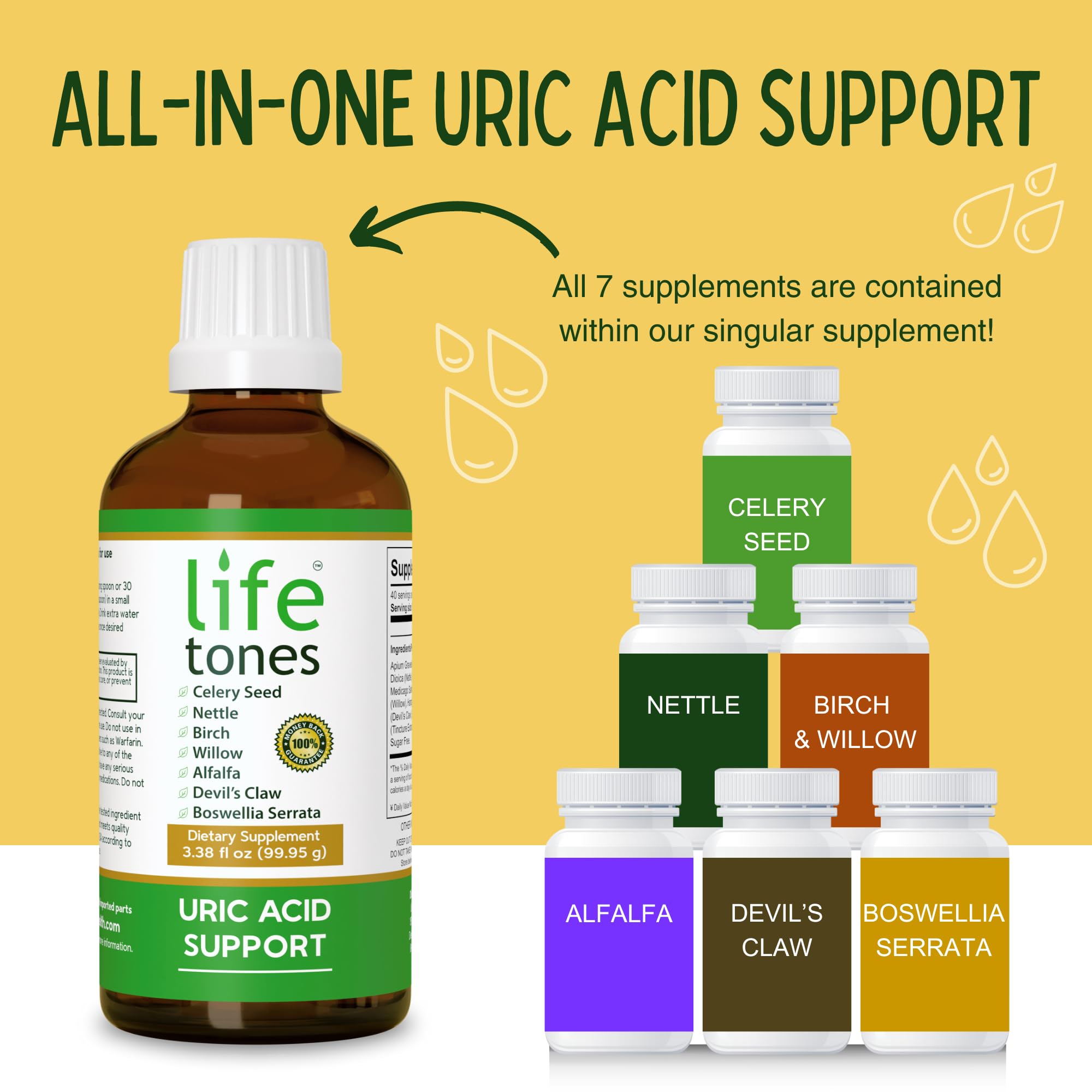Life Tones envase junto a objeto cotidiano para comparar tamaño y duración